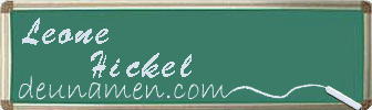 Leone Hickel Visitenkarte
